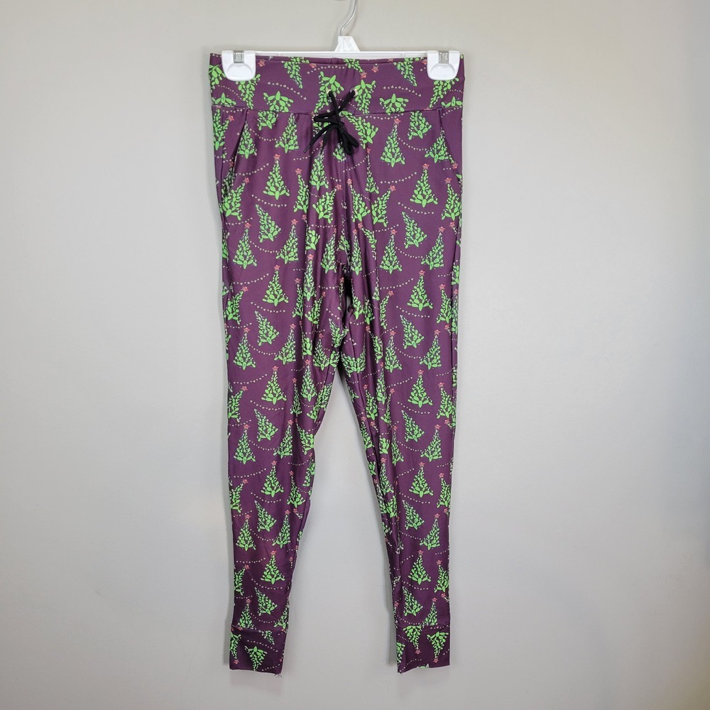 Dren Designs Christmas Tree Cactus Polyester Spandex Joggers Size S/M‎